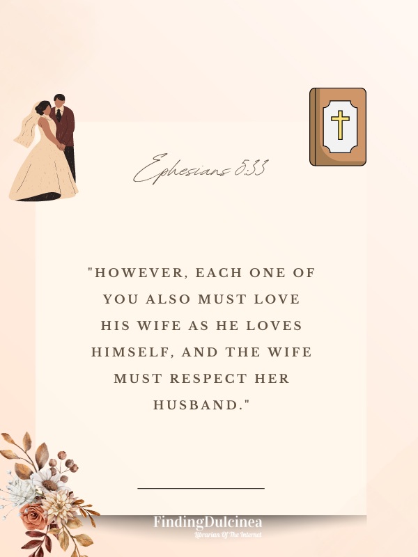 Ephesians 5:33 - Bible Verses About Marriage