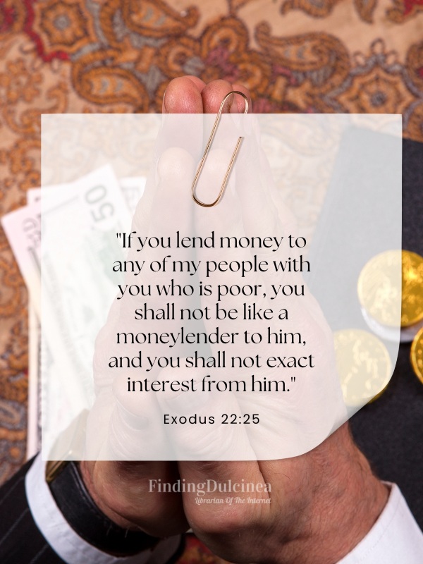 Exodus 22:25 - Bible Verses About Money