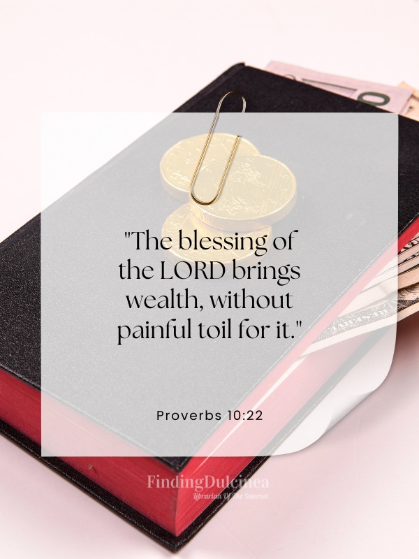 Proverbs 10:22 - Bible Verses About Money