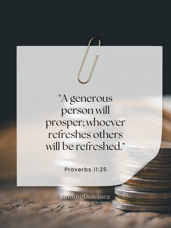 Proverbs 11:25 - Bible Verses About Money