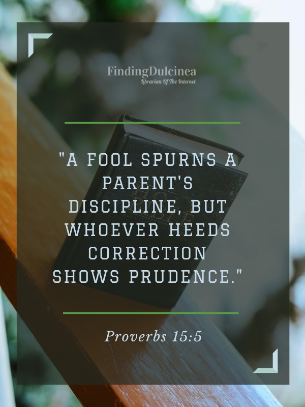 Proverbs 15:5 - Bible Verses About Children