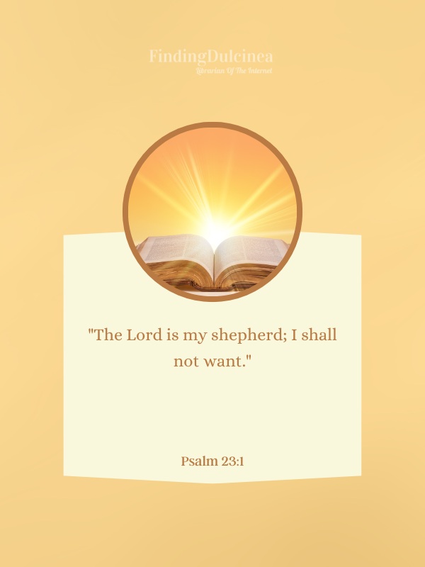 Psalm 23:1 - Bible Verses About Being Thankful