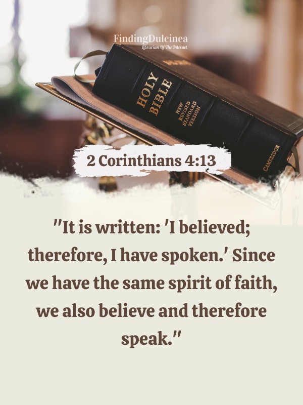 2 Corinthians 4:13 - Bible Verses About Faith