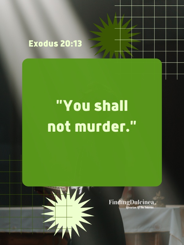 Exodus 20:13 - Bible Verses About Abortion