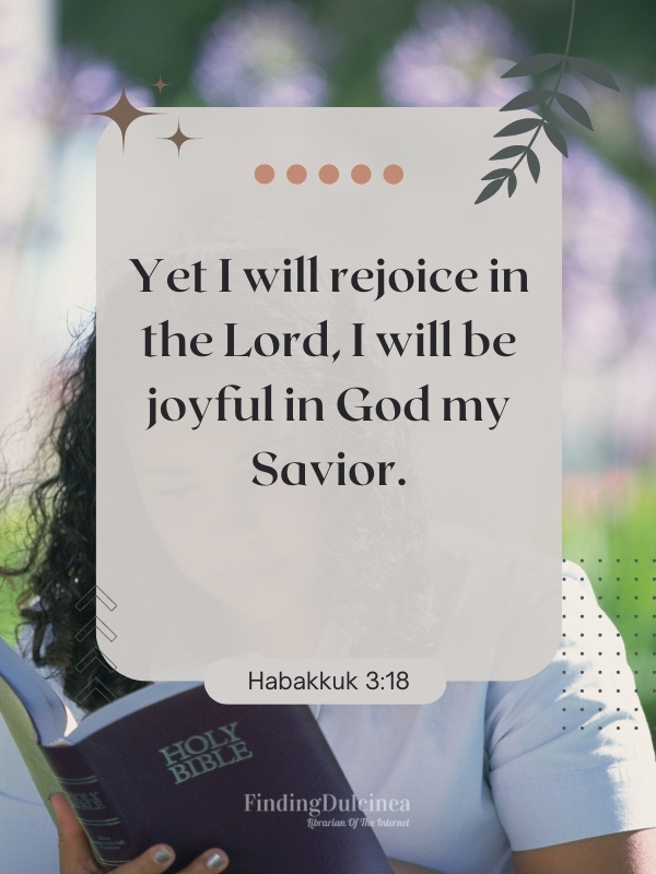 Habakkuk 3:18 - Bible Verses About Joy