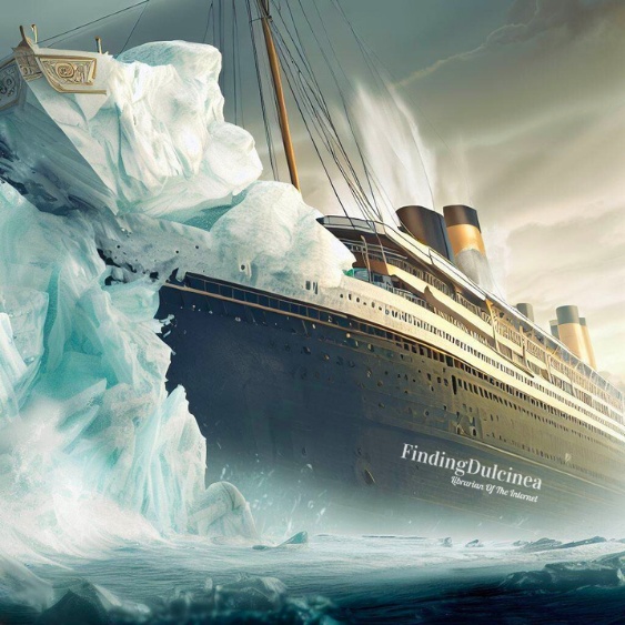 rms titanic hitting the iceberg