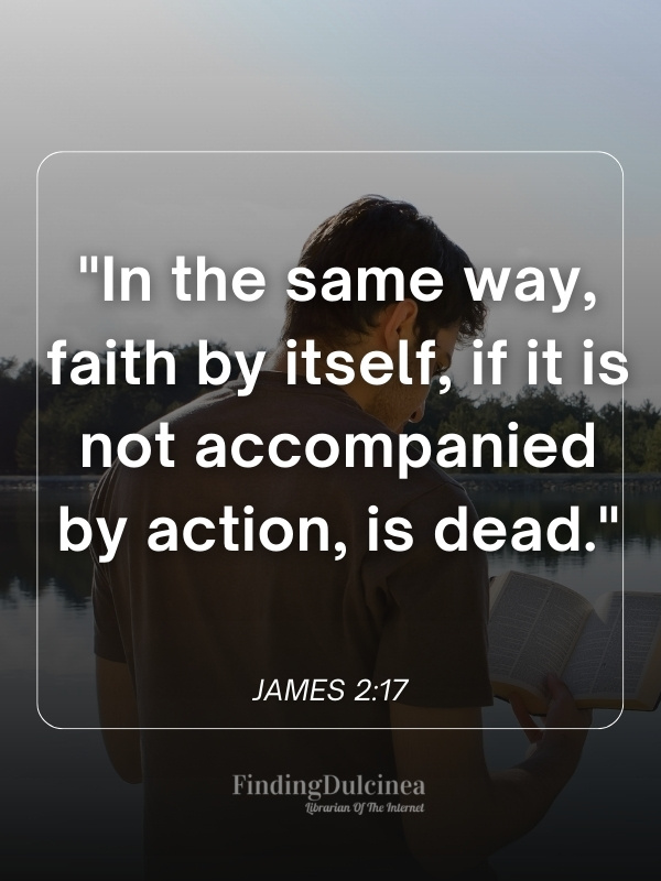 James 2:17 - Bible verses about fear