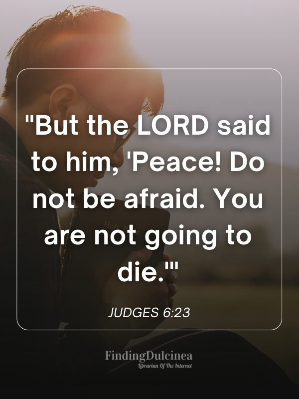 Judges 6:23 - Bible verses about fear