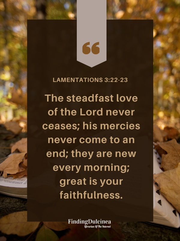 Lamentations 3:22-23  - Bible Verses About Confidence 