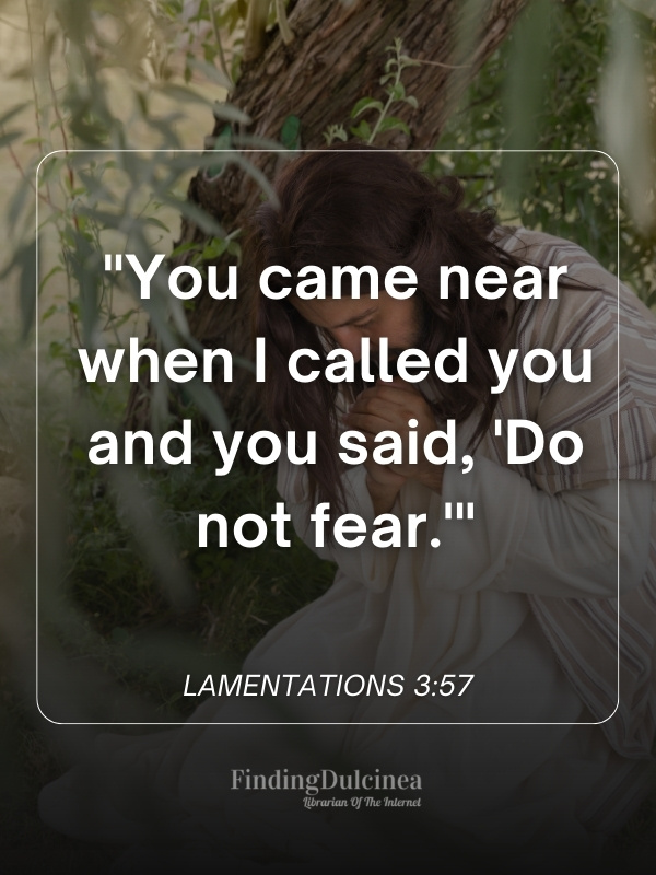 Lamentations 3:57 - Bible verses about fear