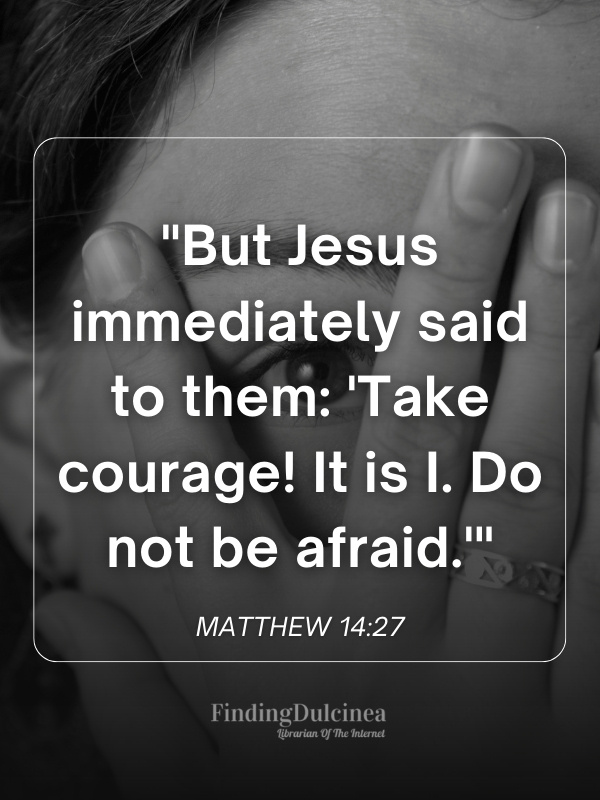 Matthew 14:27 - Bible verses about fear