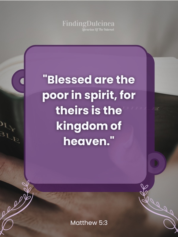 Matthew 5:3 - Bible Verses About Happiness