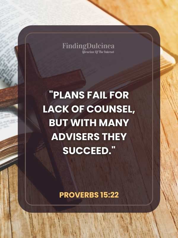 Proverbs 15:22 - Bible Verses About Leadership