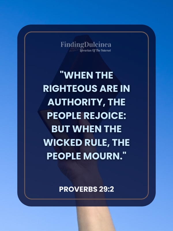 Proverbs 29:2 - Bible Verses About Leadership