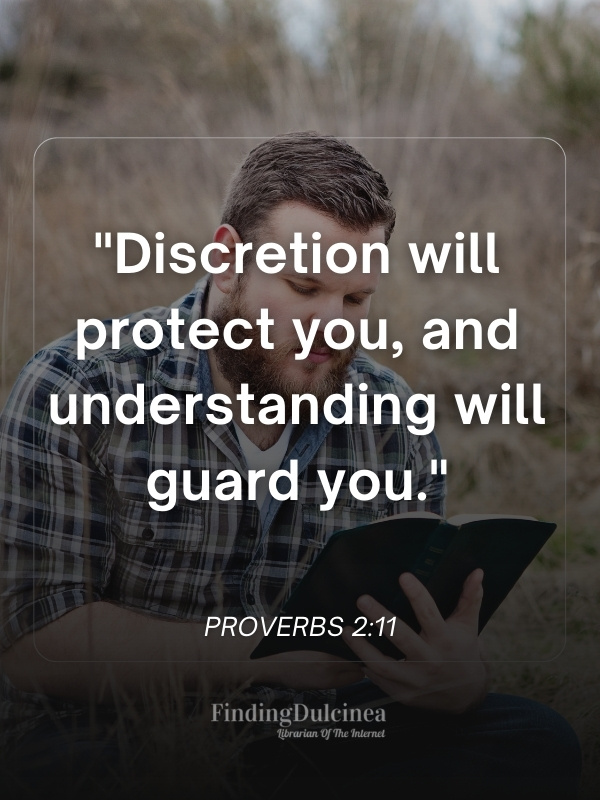 Proverbs 2:11 - Bible verses about fear