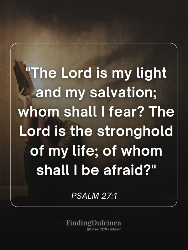 Psalm 27:1 - Bible verses about fear
