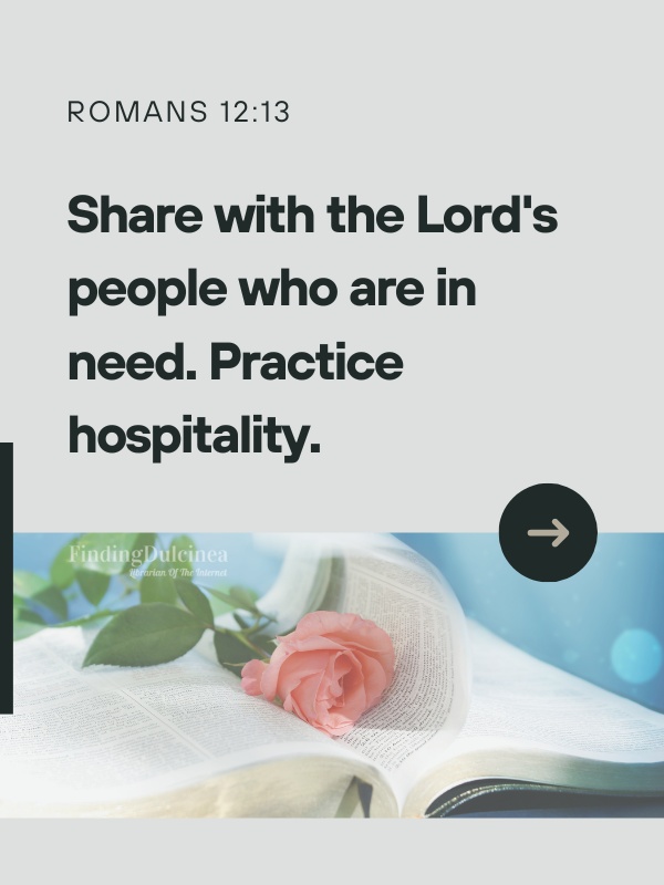Romans 12:13 - Bible Verses About Family