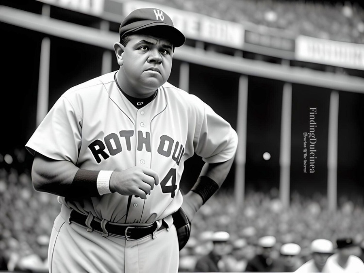 babe ruth color photo