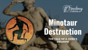 Minotaur Destruction: Battle Of Theseus and Minotaur
