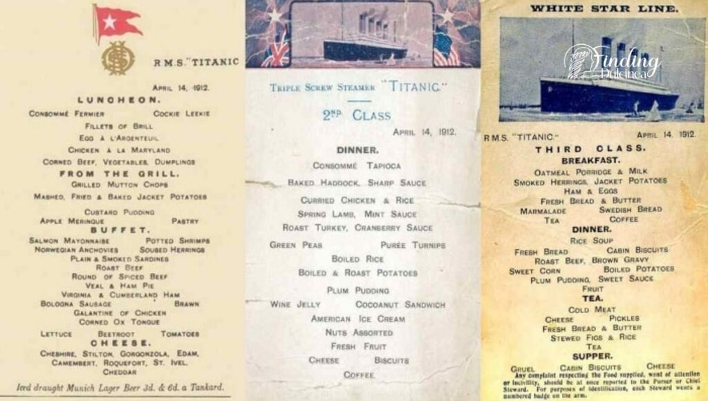 Food on the Titanic Through the Classes