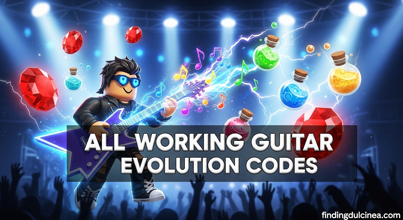 10+ Guitar Evolution Codes (January 2025) Free Rubies & Potions