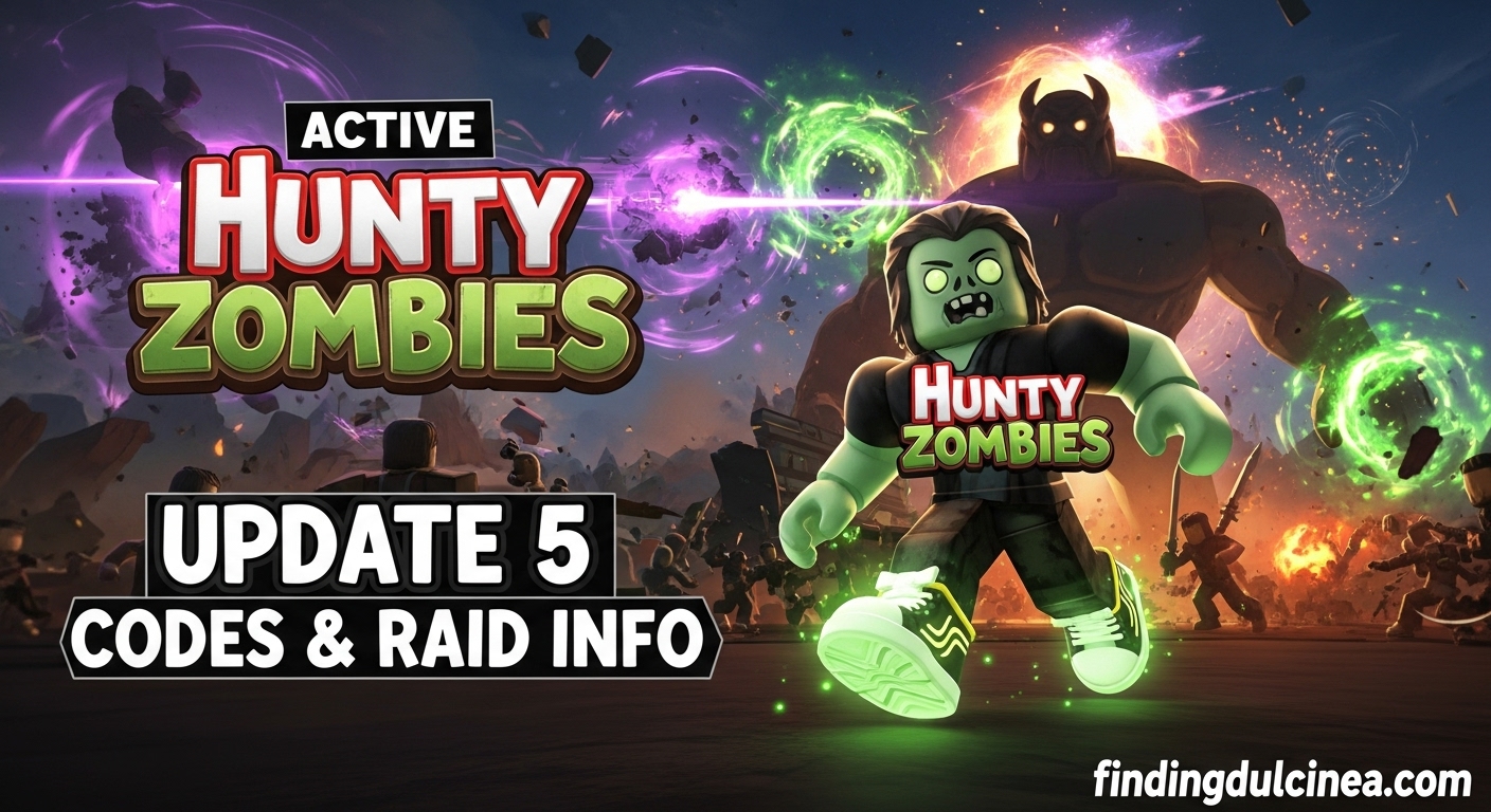 All Hunty Zombies Update 5 Codes & Divine Shoes (October 2025)